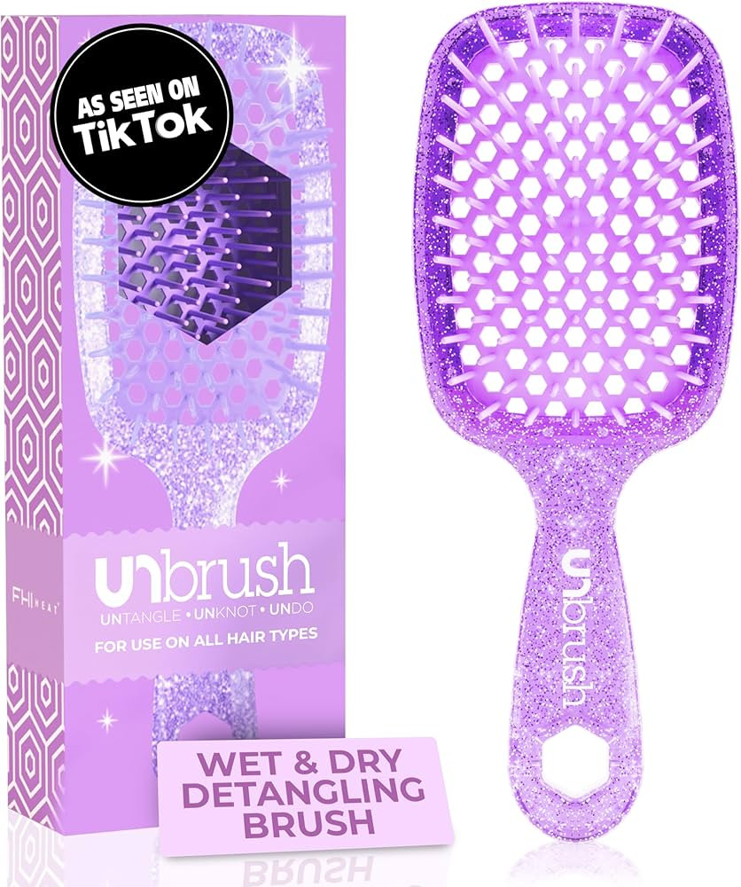 FHI Heat UNbrush Detangling Brush for Pain-Free Brushing on All Wet or Dry Hair Types — Durable... | Amazon (US)