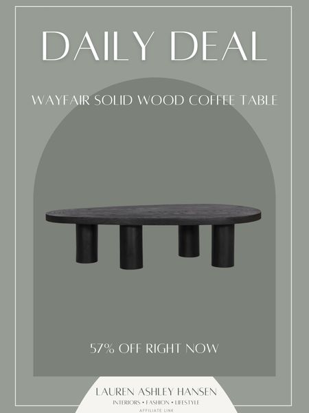 I love this modern organic coffee table! The curves, pedestal feet, and black finish are all so good! 

#LTKStyleTip #LTKSaleAlert #LTKHome