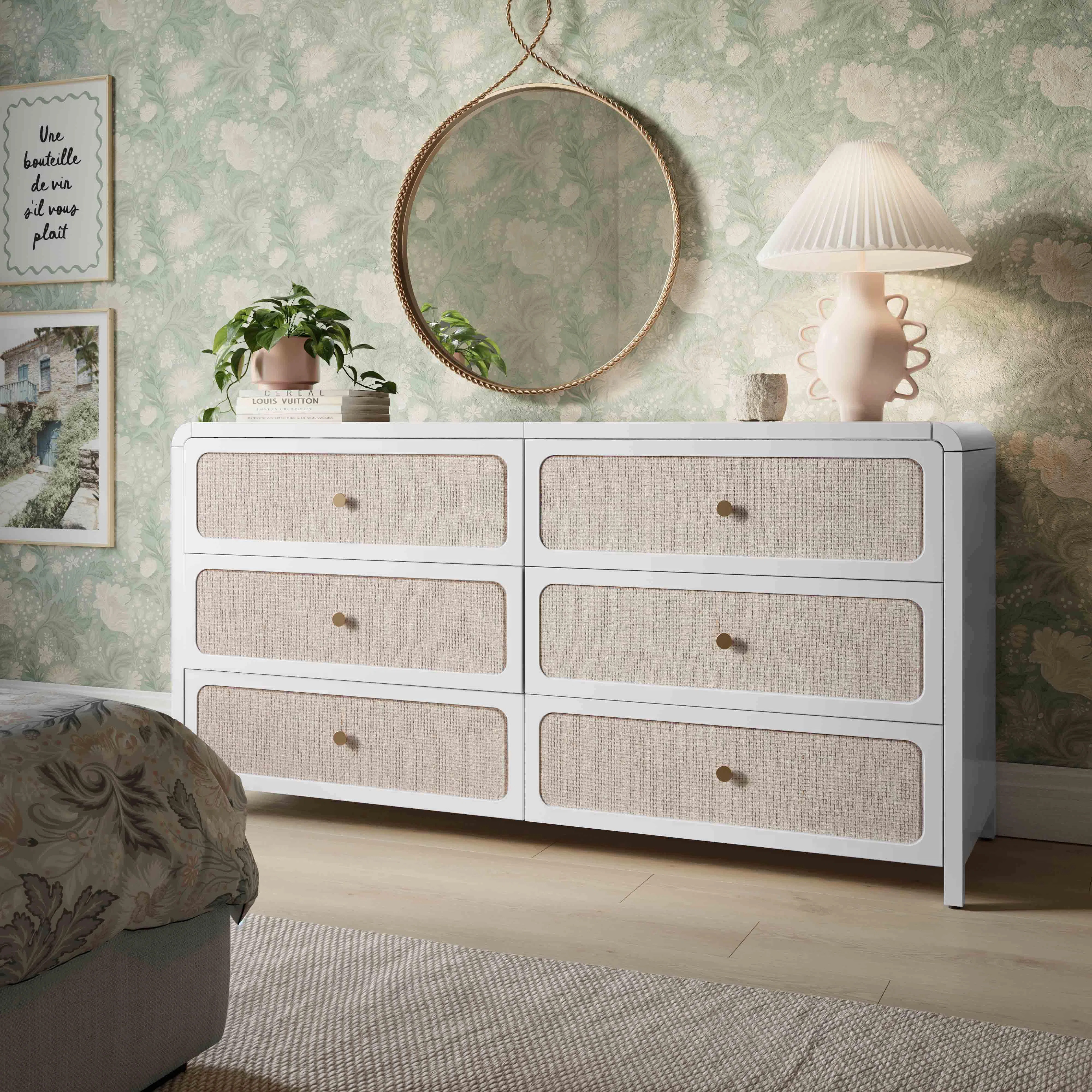 Billiot Patty Rattan 6 Drawer Dresser | Wayfair North America