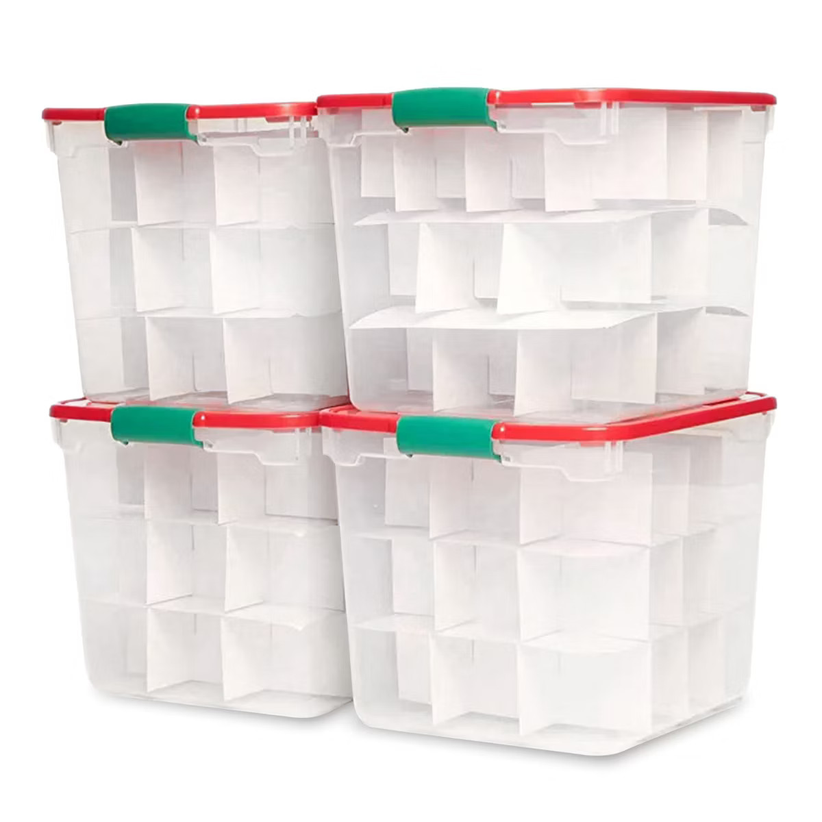 Homz 112 Qt Latching Holiday Plastic Storage Container Tote Box | Target