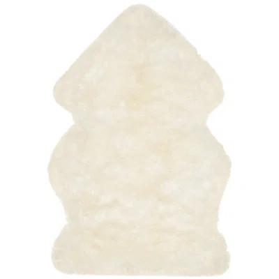 Malone Handmade Sheepskin White Rug AllModern Rug Size: Rectangle 2' x 6' | Wayfair North America