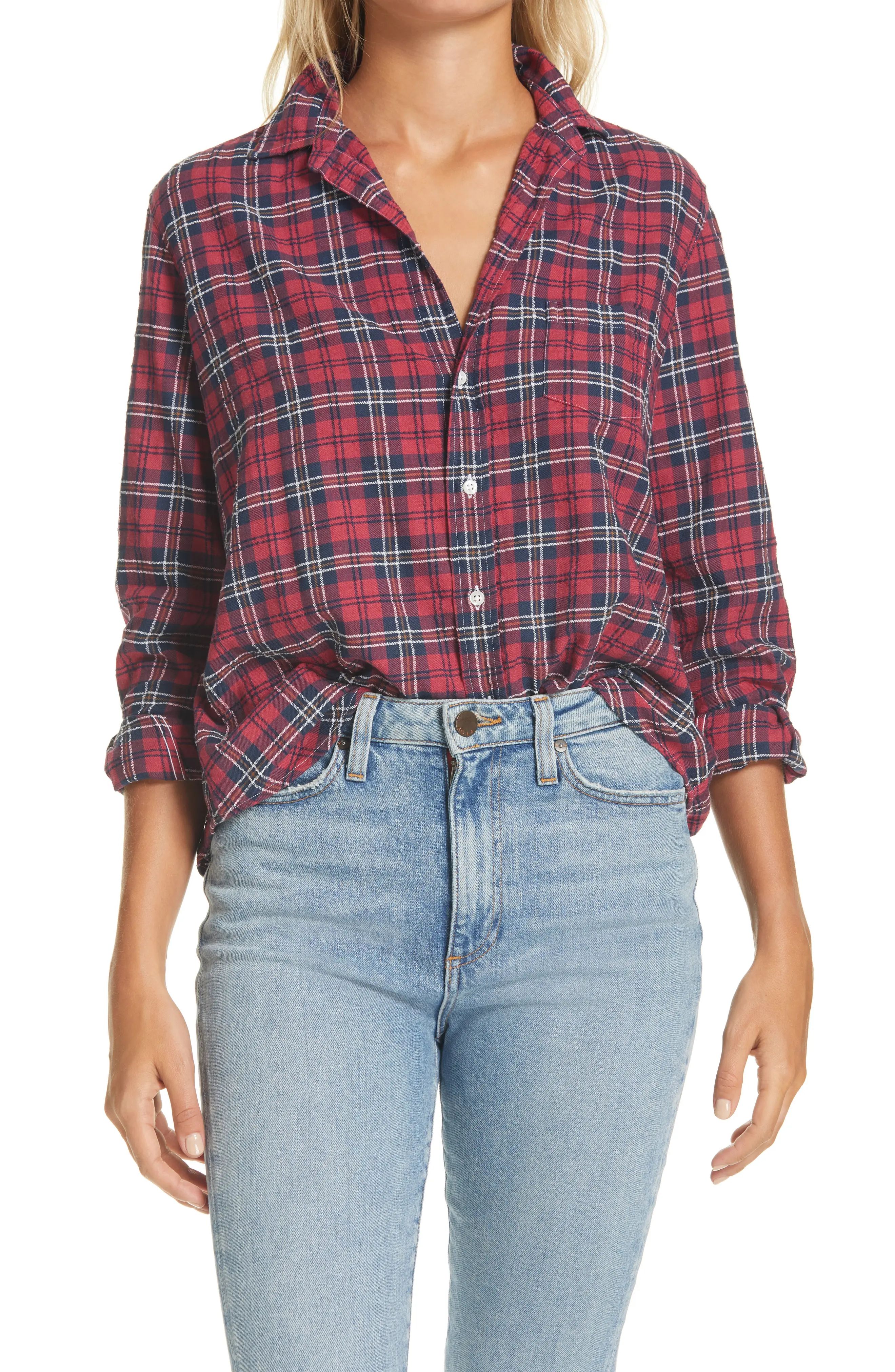 Women's Frank & Eileen California Flannel Shirt, Size Small - Red | Nordstrom