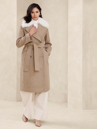 Removable Faux-Fur Collar Coat | Banana Republic Factory