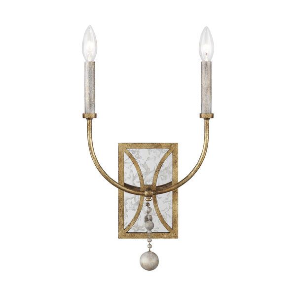 Marielle Antique Gold Two-Light Wall Sconce | Bellacor