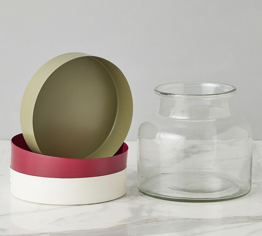 Handcrafted Color Block Vase and Tray Trio | Pottery Barn (US)