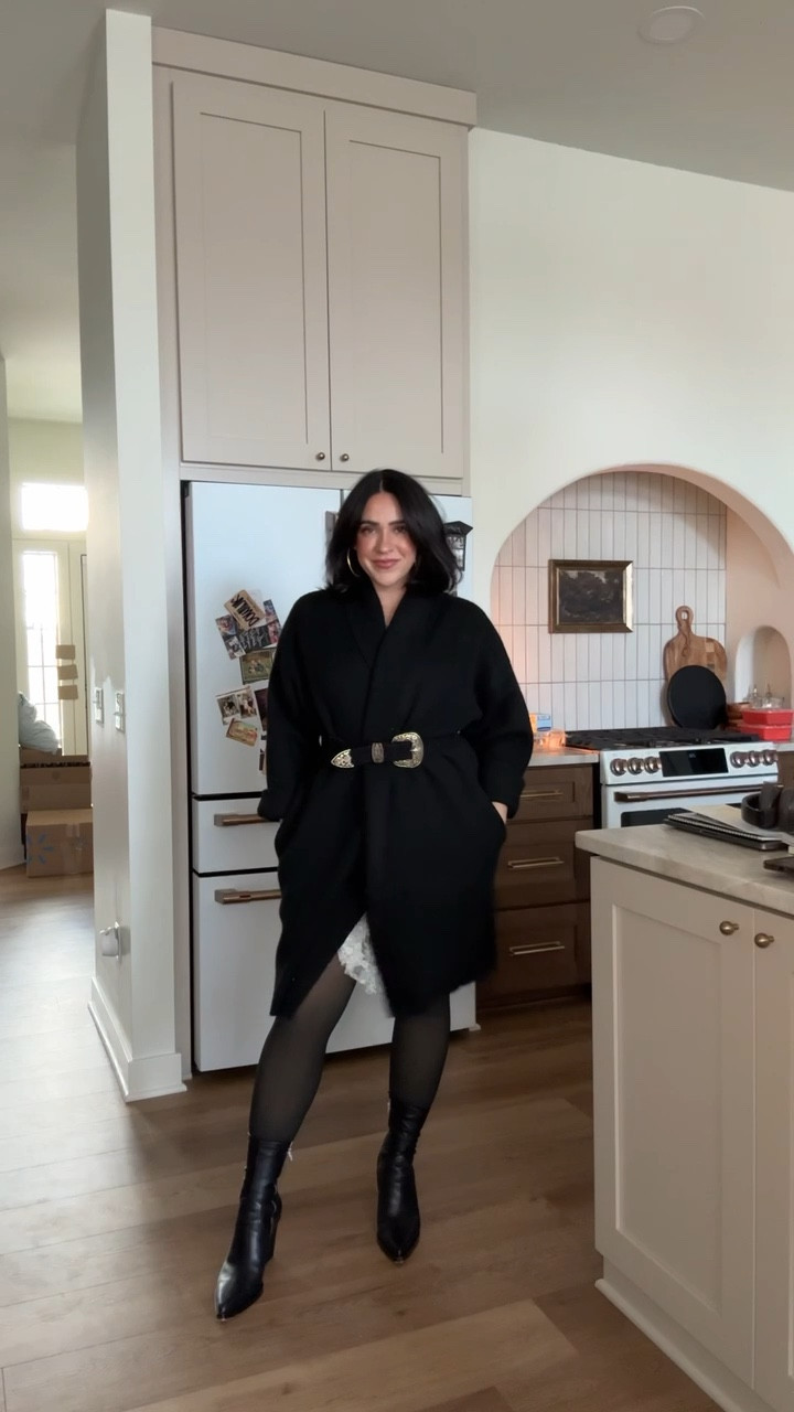 Winter event or date night idea!

 The sweater cardigan is old but I linked almost an identical one! Tights are fleece lined size L. 

Midsize, size 10, mom style, elevated mom look, apple shape 

#LTKStyleTip #LTKMidsize #LTKSeasonal