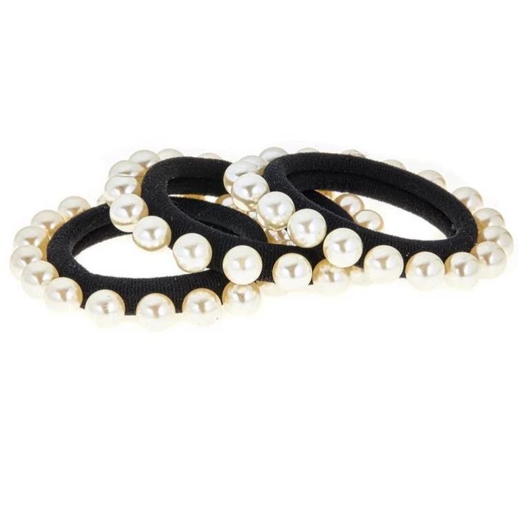 Pearl Hair Tie Set - Black | Sea Marie Designs