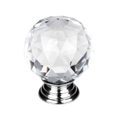 Unique Bargains Crystal Glass Wardrobe Cabinet Pulls 1.57inch Round Clear 1 Pc | Target