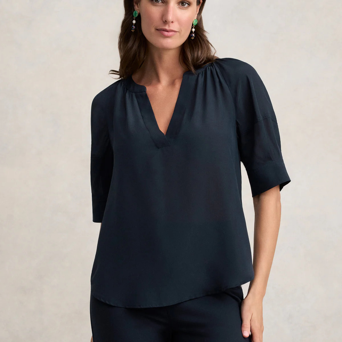 Silk Blouse - Ink | Blue Illusion (AU & US)