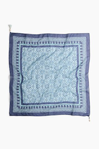 H & M - Printed Cotton Scarf - Blue/Patterned | H&M (US + CA)