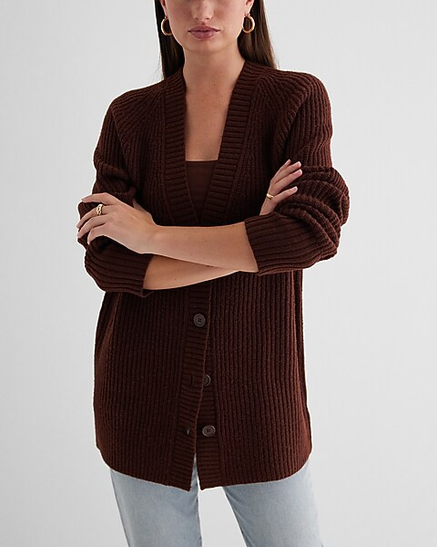 London Button Front Cardigan | Express