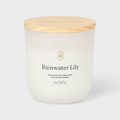 Glass Wooden Wick Jar Candle - Threshold™ | Target