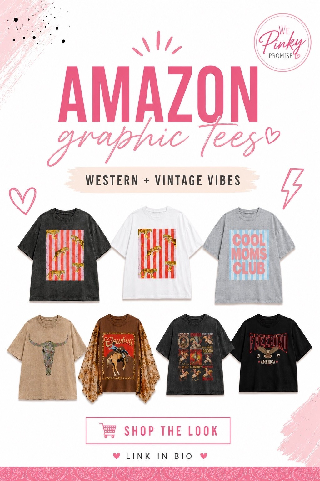 Vintage vibes, western flair, and graphic tees that make getting dressed way too easy. 🤠✨ These are the kind of Amazon finds that disappear from my cart… because they end up at my front door.

Which one are you grabbing first? 👇

🩷 Shop them all in my LTK.

#LTKStyle #LTKFinds #AmazonFashion #GraphicTees

#LTKgrwm #LTKootd #LTKMidsize