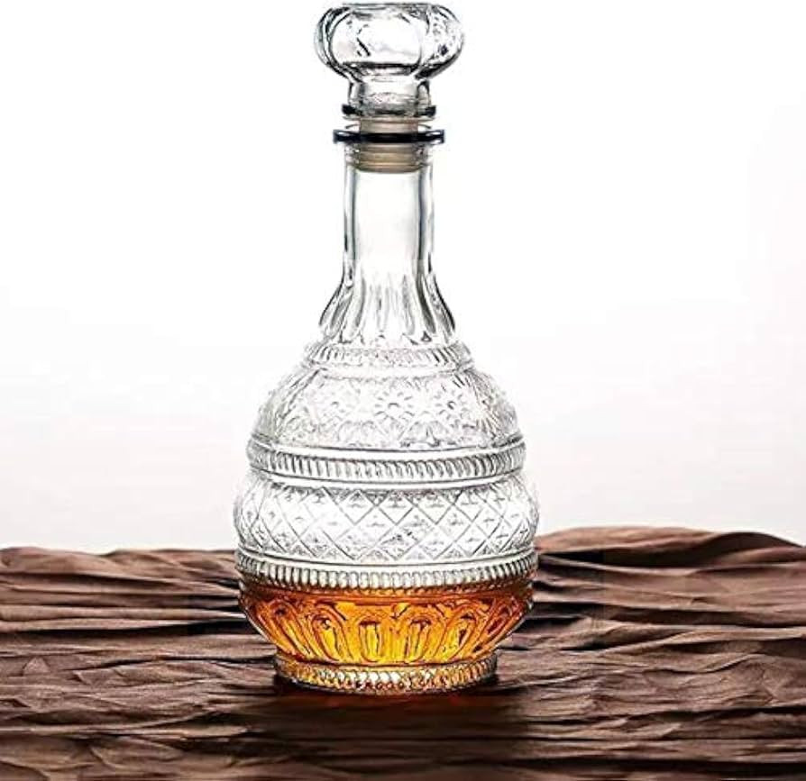 MDLUU Liquor Decanter, Glass Spirits Decanter with Airtight Stopper, Whiskey Vodka Bourbon Decant... | Amazon (US)