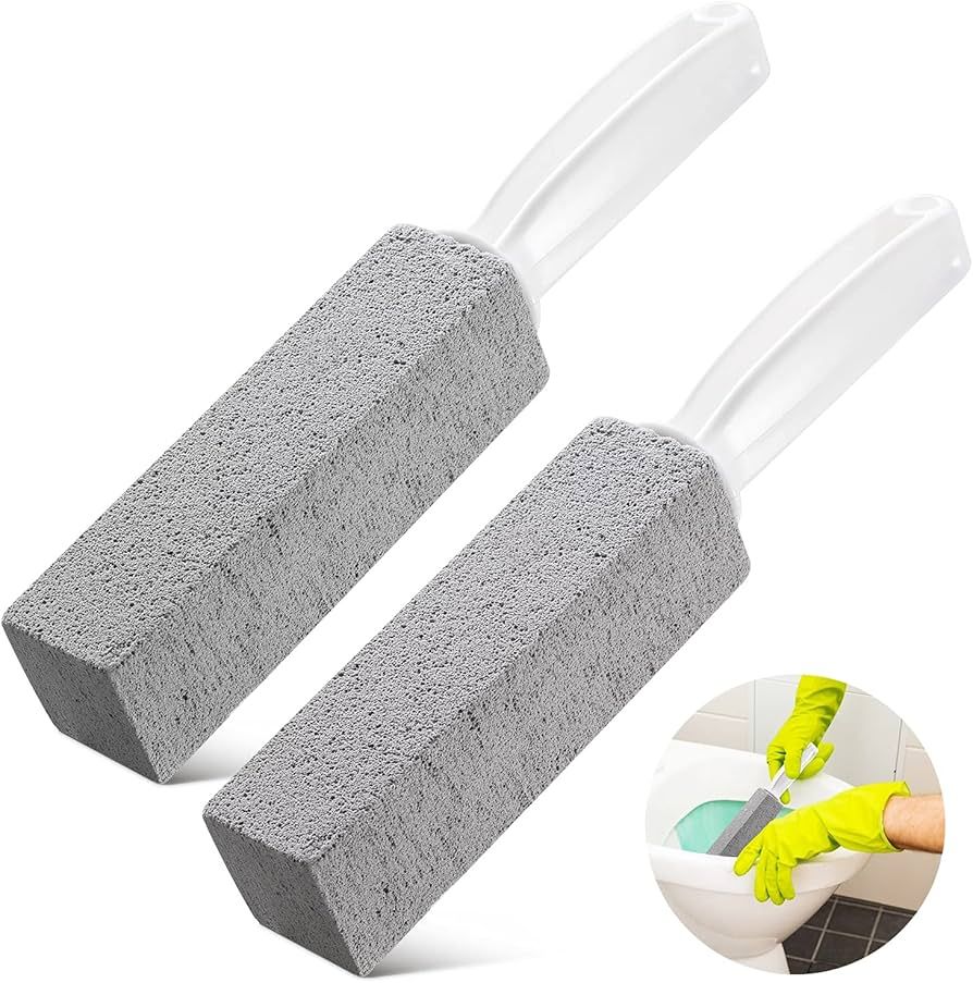 2 Pack Toilet Cleaner Hard Water Build up Remover with Ergonomic Handle, Toilet Bowl Stain Ring R... | Amazon (US)