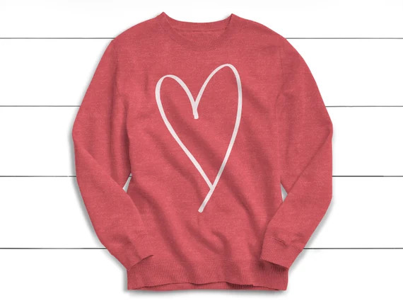 Valentine's Day Sweatshirt, Love, Heart Sweatshirt, Anti Valentines, Heart Shape, Peace, Christma... | Etsy (US)