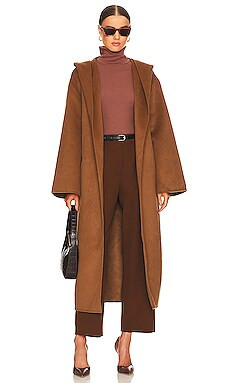 L'Academie Manilow Coat in Brown from Revolve.com | Revolve Clothing (Global)