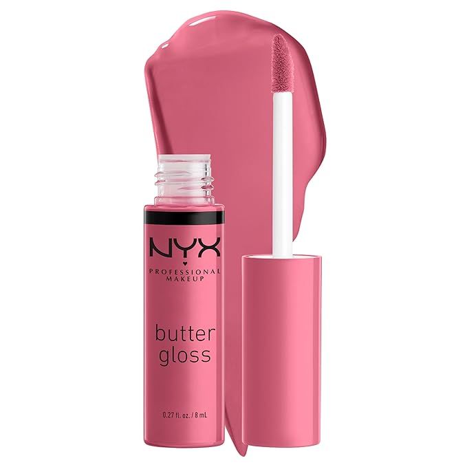 NYX PROFESSIONAL MAKEUP Butter Gloss, Non-Sticky Lip Gloss - Angel Food Cake (True Mauve) | Amazon (US)