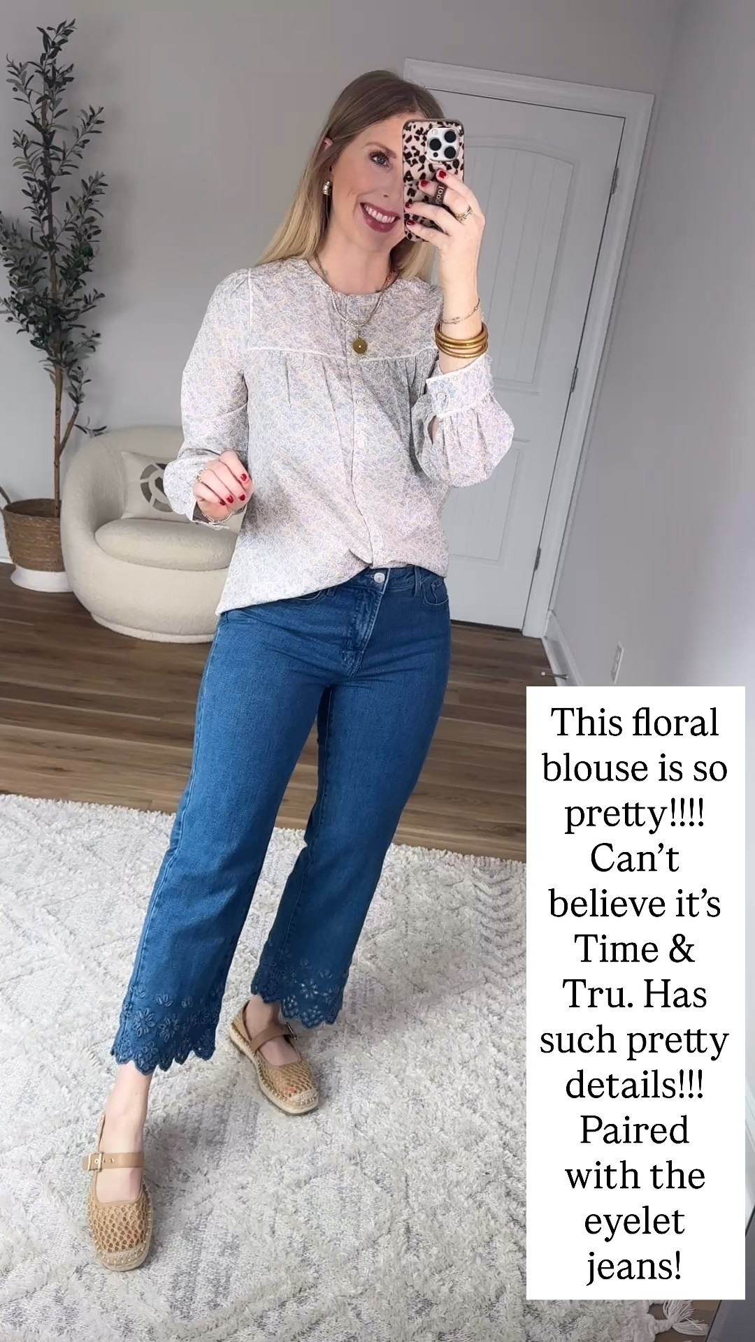 Walmart try on, time and tru, floral top 

#LTKgrwm #LTKootd #LTKWorkwear