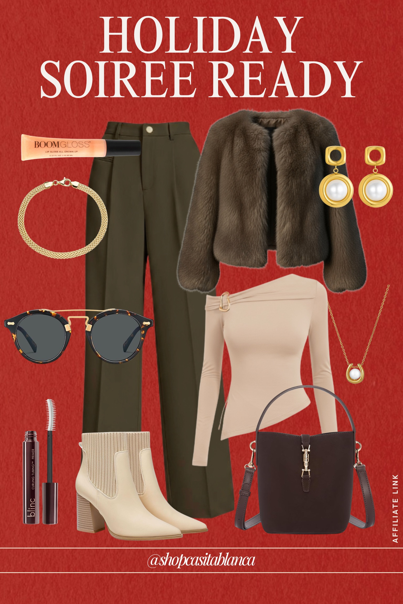 ✨ Holiday soirée ready in a few easy pieces.
This look is all about polished layers, soft neutrals, and elevated accessories that feel festive without being overdone. Perfect for cocktail parties, dinners, and any holiday plans on your calendar.🤍

#AmazonFashion #AmazonStyle #AmazonOutfits #LTKStyle #LTKFashion #HolidayStyle #WinterOutfits #FallFashion #AmazonFinds #LTKHoliday 

 #LTKHoliday #LTKSeasonal #LTKFindsUnder50