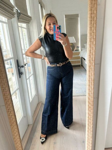 Okay these spanx flare jeans are so good. I’m 5’2 wearing the small petite. Bodysuit is a size small. Code FANCYXSPANX will get you 10% off


#LTKfindsunder100 #LTKSeasonal #LTKstyletip