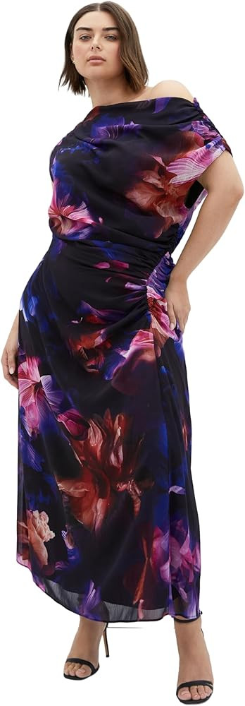 City Chic Women's Plus Size Dress - Vivid Floral Maxi | Amazon (US)