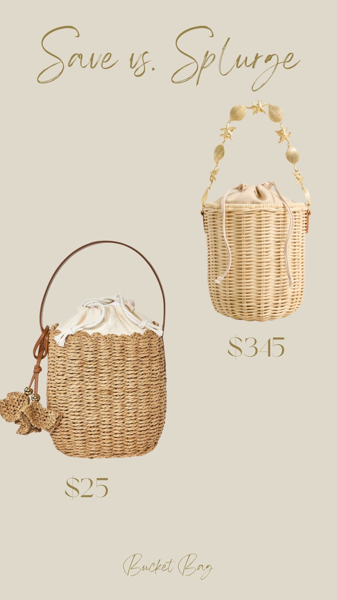 You can purchase this bucket bag from poolside for $345 orrrr this one from Target for $25.

#LTKSeasonal #LTKTravel #LTKootd