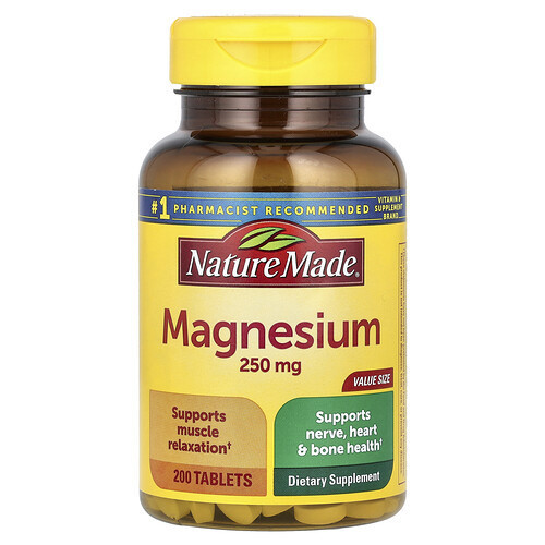 Nature Made, Magnesium, 250 mg, 200 Tablets | iHerb