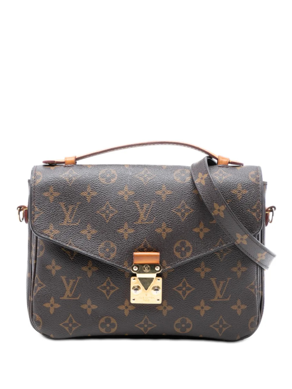 Louis Vuitton Pre-Owned 2015 Monogram Pochette Metis satchel - Brown | Farfetch Global