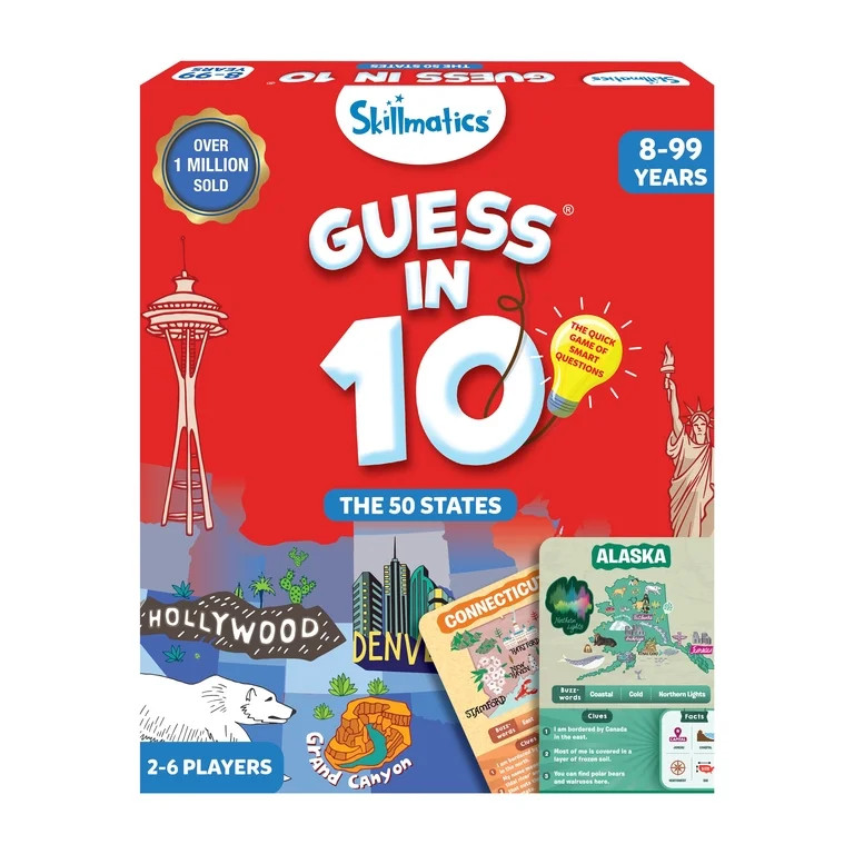 Skillmatics Guess in 10 U.S. States Game for Ages 8 and up - Educational Flash Cards | Walmart (US)