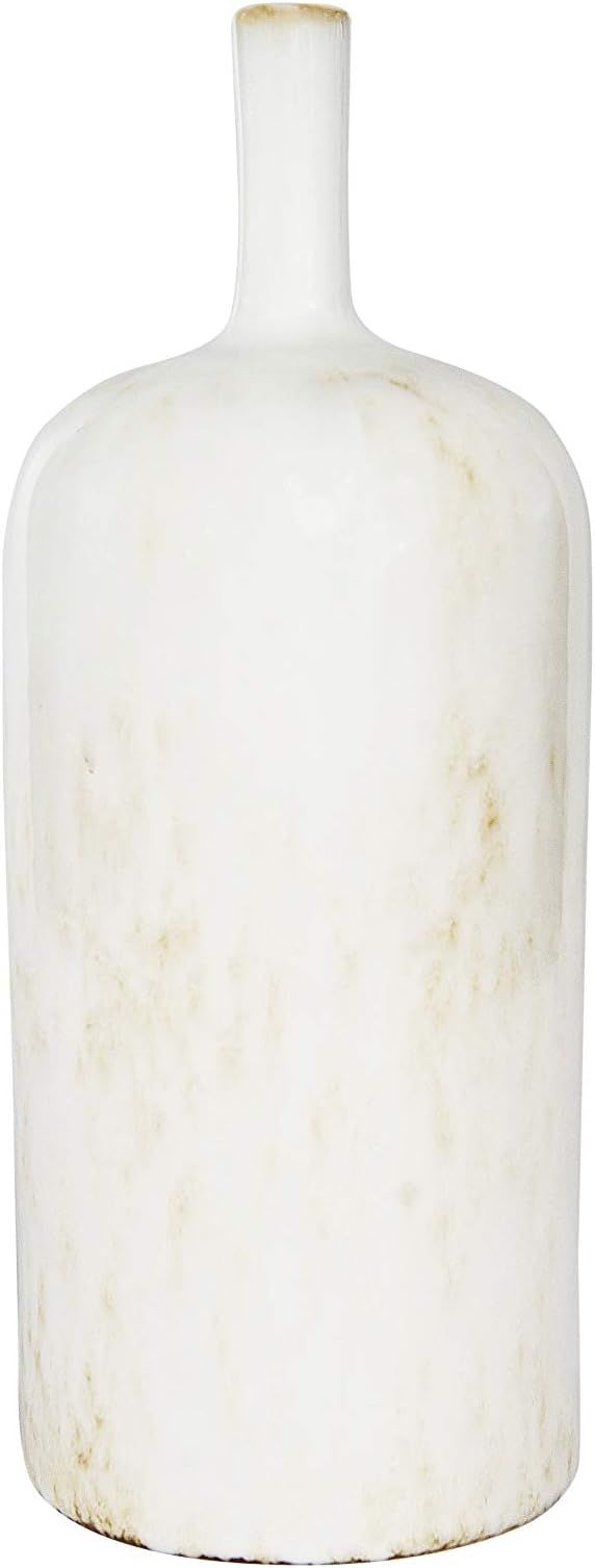 Creative Co-Op Large Cream Stoneware Green Accents & Reactive Glaze Finish (Each one Will Vary) V... | Amazon (US)