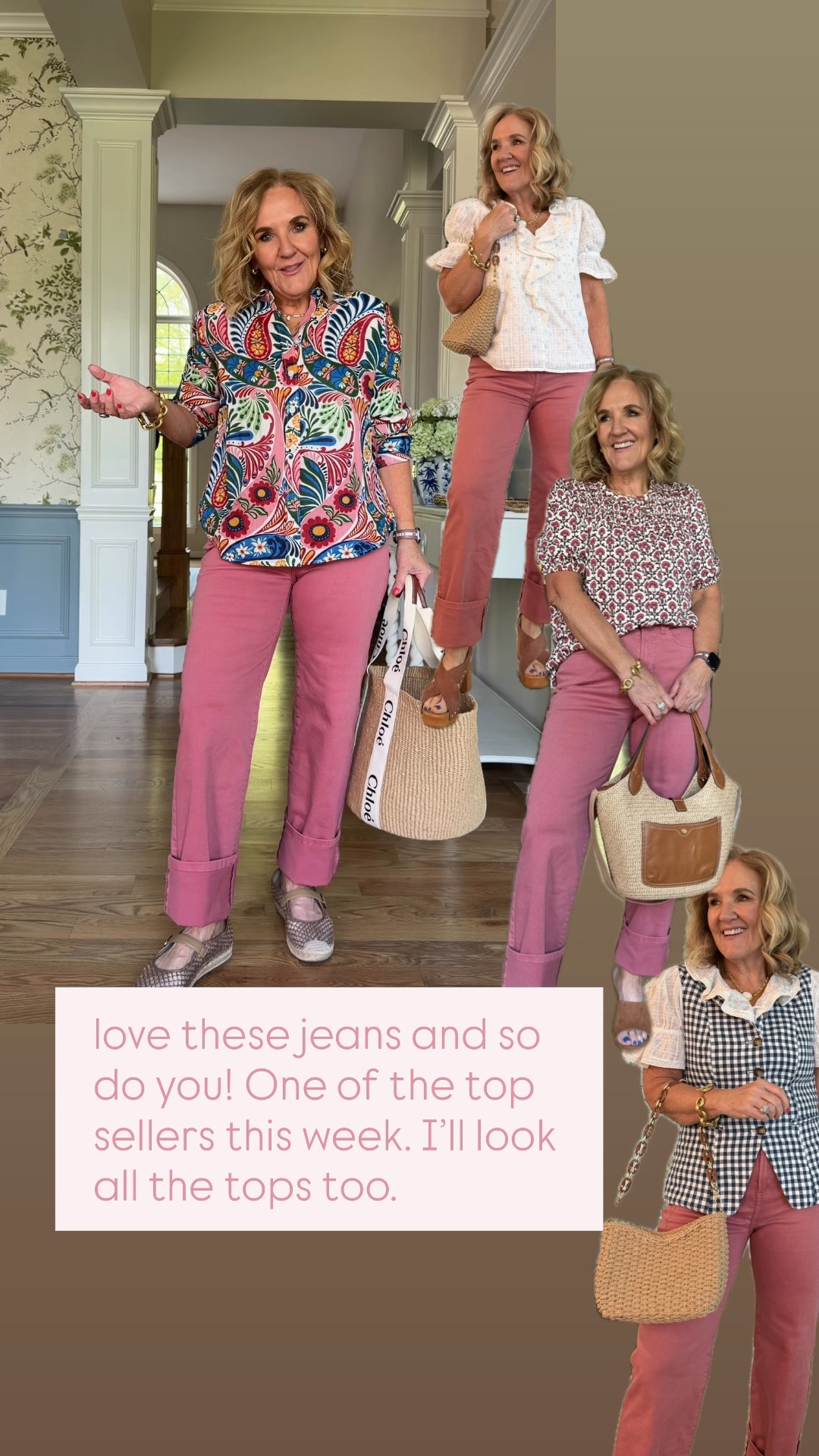 Tap the 🔔 and ❤️ this post so you don’t miss a thing! 
Jeans I did size down to a 6 for a fitted look and I cuffed them. 
Linen blouse size 10 petite 
Knit top size 10
Kohls tops and vest size medium 

Spring outfits colored jeans 

#LTKOver40 #LTKPetite #LTKSaleAlert