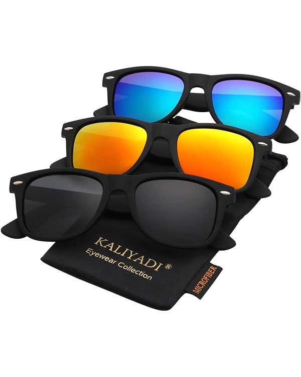 KALIYADI Polarized Sunglasses for Men and Women Matte Finish Sun glasses Color Mirror Lens UV Blo... | Amazon (US)