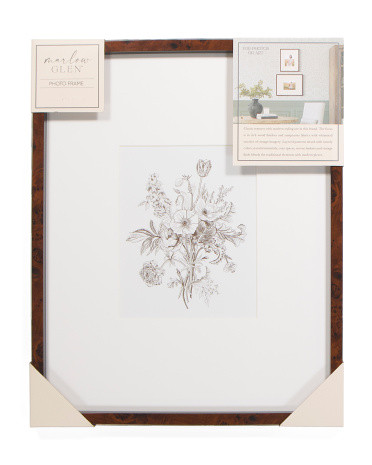 16X20 Matted To 8X10 Burl Wood Wall Portrait Frame | TJ Maxx