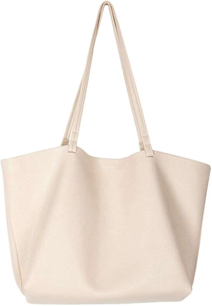 Women's Large Totes PU Leather Shoulder Bag Soft Purse Handbag Casual Top Handle Bag for Travel W... | Amazon (US)