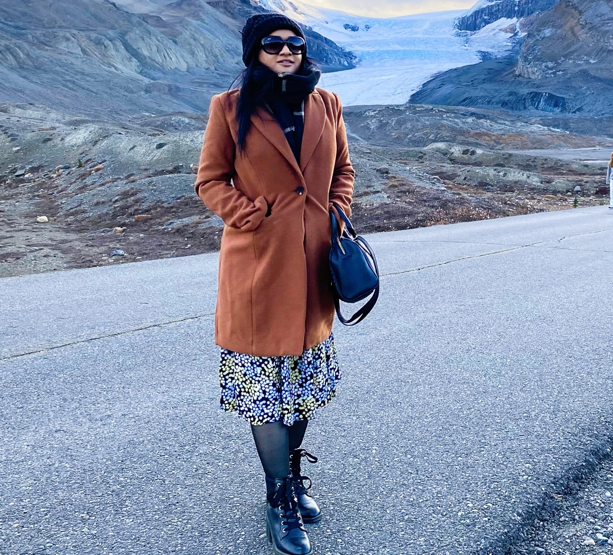 A cosy chic pre- winter fall look!
Camel coat, floral print skirt, black panty hose, black tote bag, black boots, black scarf, black turtleneck 

#LTKtravel #LTKstyletip #LTKSeasonal