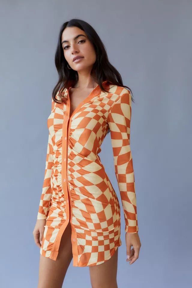 NGOrder Warped Pattern Mini Dress | Urban Outfitters (US and RoW)