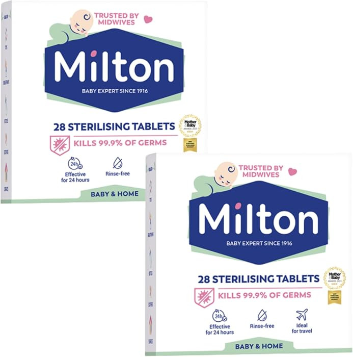 Milton Sterilising Tablets \u2013 2 Pack (56 Tablets Total) | Cold Water Baby Bottle Steriliser |... | Amazon (UK)