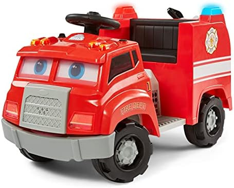 Kid Trax Real Rigs Toddler Fire Truck Interactive Ride On Toy, Kids Ages 1.5-4 Years, 6 Volt Battery | Amazon (US)