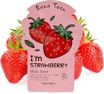 TONYMOLY I'm Strawberry Sheet Mask - Anti-Aging Hydrating Face Mask | Amazon (US)