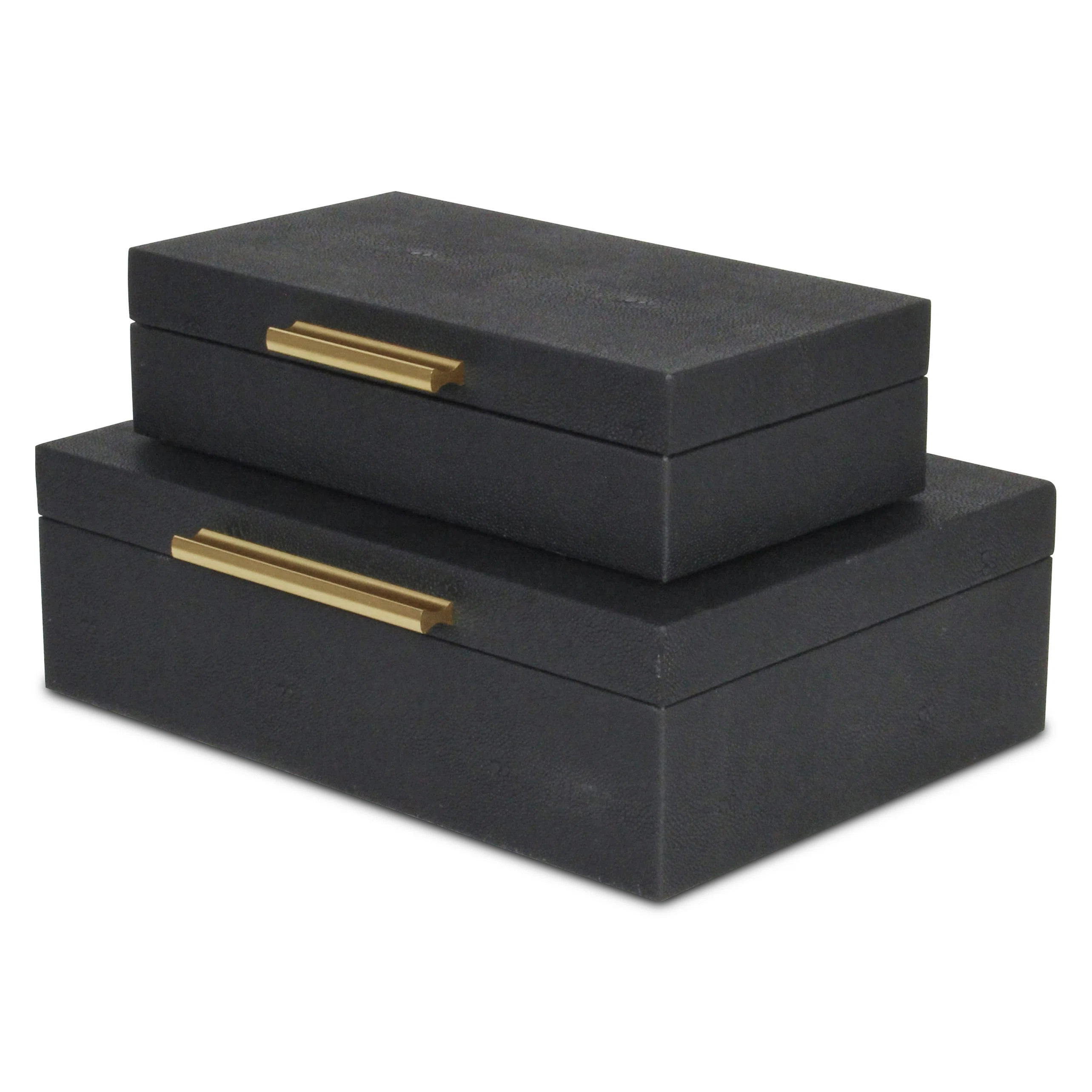 Willa Arlo™ Interiors Rebeka Faux Shagreen Rectangular Decorative Box Set & Reviews | Wayfair | Wayfair North America