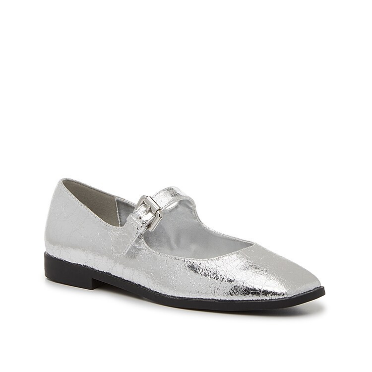 Steve Madden Solanna Mary Jane | Women's | Silver Metallic | Size 11 | Flats | Mary Jane | DSW