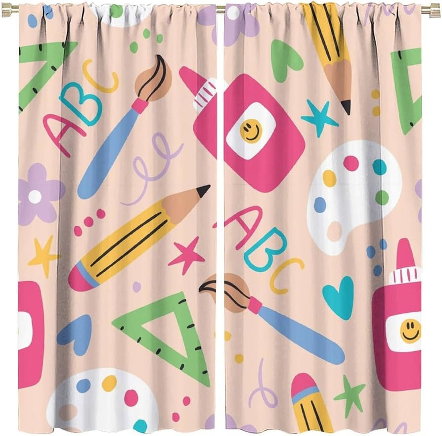 Classroom Curtains, Science Classroom Decor, Classroom Curtains for Shelves, Classroom Curtains P... | Amazon (US)
