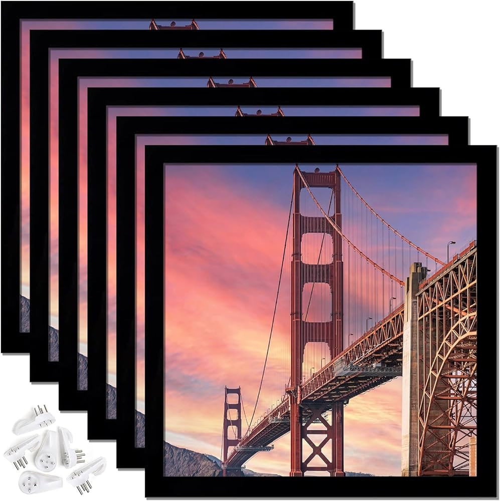 6 Sets 20x20 Picture Frame, Frames for 20 x 20 Canvas Collage Photo Poster Certificate Wall Galle... | Amazon (US)