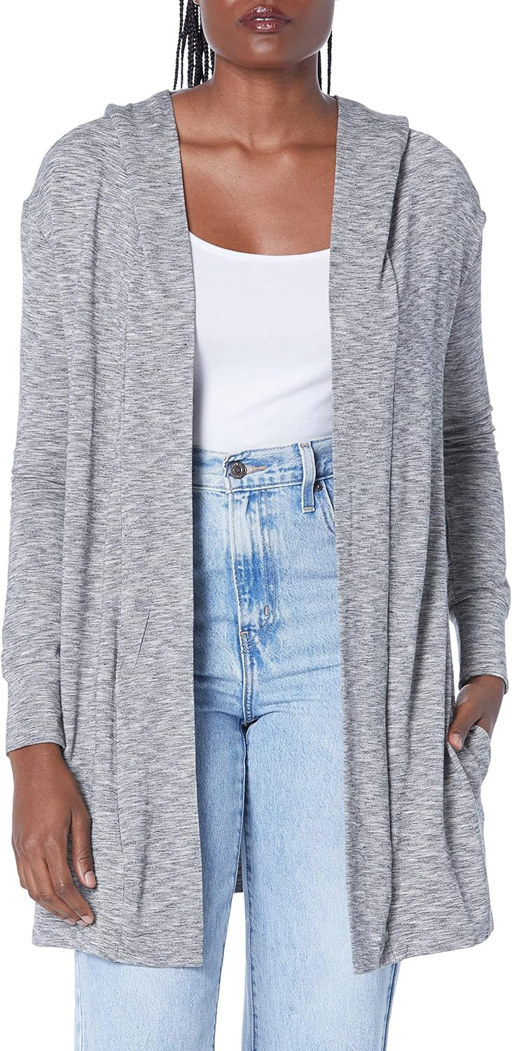 Daily Ritual Women's Supersoft Terry Hooded Open Oversized Sweatshirt | Amazon (US)