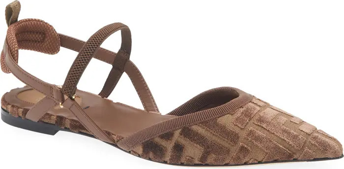 Fendi Colibrì Lite Pointed Toe Slingback Flat (Women) | Nordstrom | Nordstrom