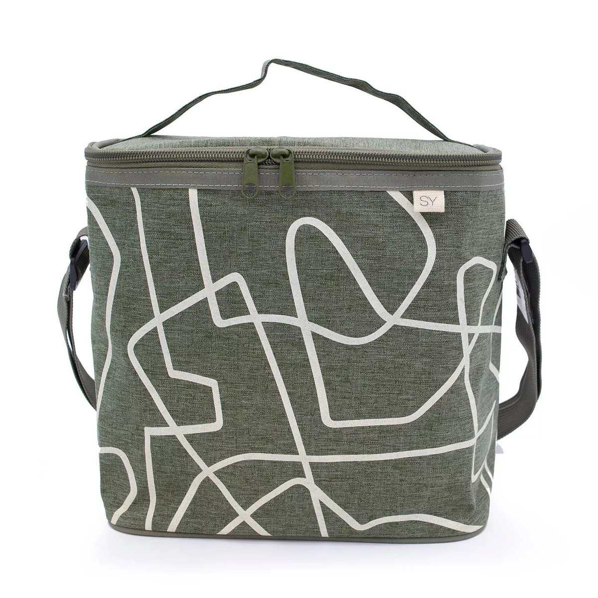 Nourish by SoYoung Lunch Bag - Sage Abstract Lines | Target