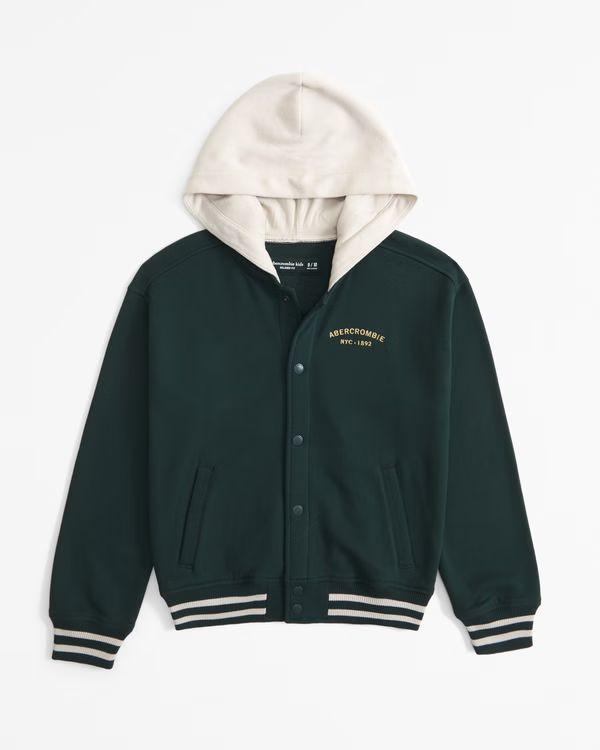 boys hooded bomber jacket | boys tops | Abercrombie.com | Abercrombie & Fitch (US)