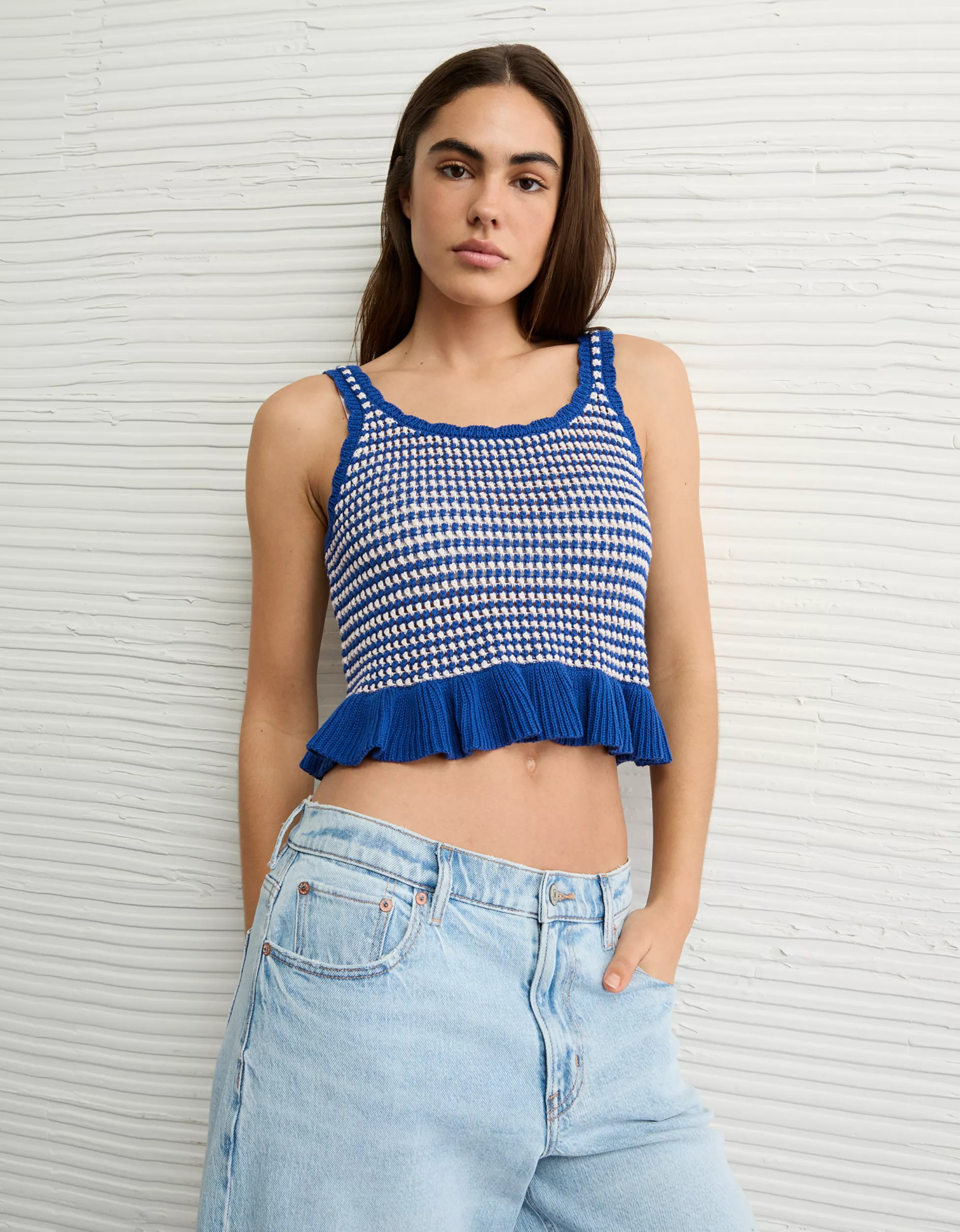 AE Crochet Peplum Tank Top | American Eagle Outfitters (US & CA)