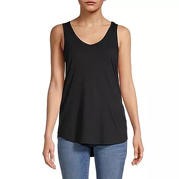a.n.a Womens Scoop Neck Sleeveless Tank Top | JCPenney